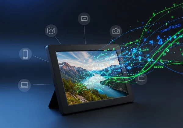 Visualisierung versteckter EXIF-Daten in einer digitalen Fotodatei.