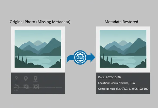 Visualisierung verlorener und wiederhergestellter Fotometadaten
