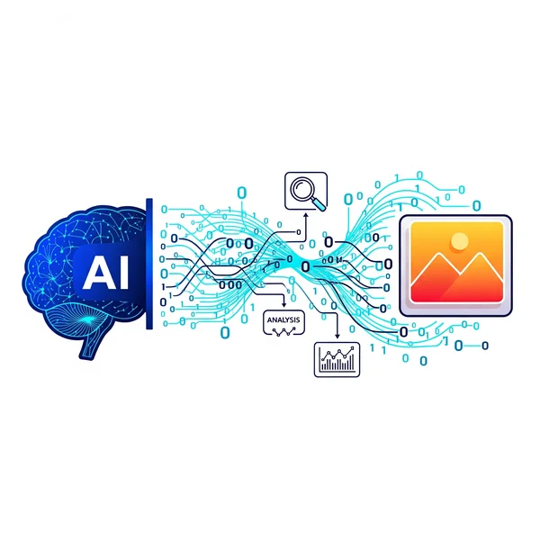AI analyzing image for future EXIF data generation.