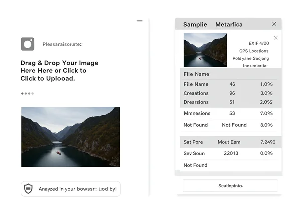 Screenshot of EXIFData.org displaying metadata results.